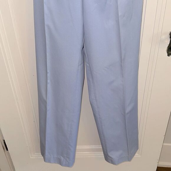 Vintage 70s/80s Louis Ferrara Light Blue High Waisted Cotton/Polyester Pants - Picture 3 of 7